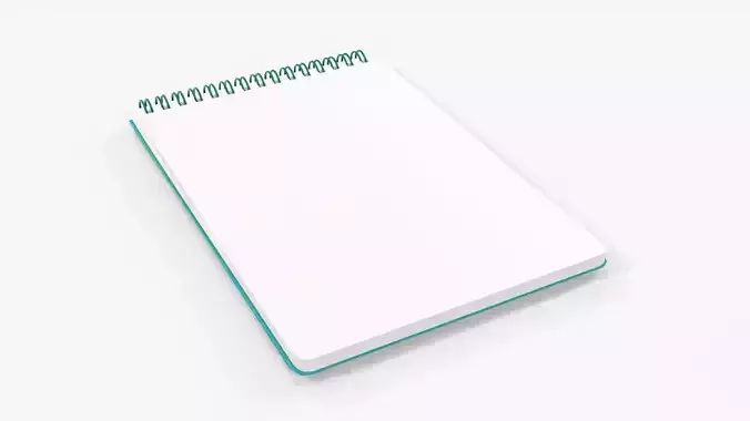 Sketchbook with spiral 06 3D model