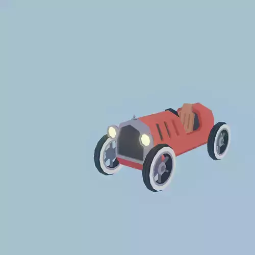 Toony Series - Vintage Car Low-poly 3D model