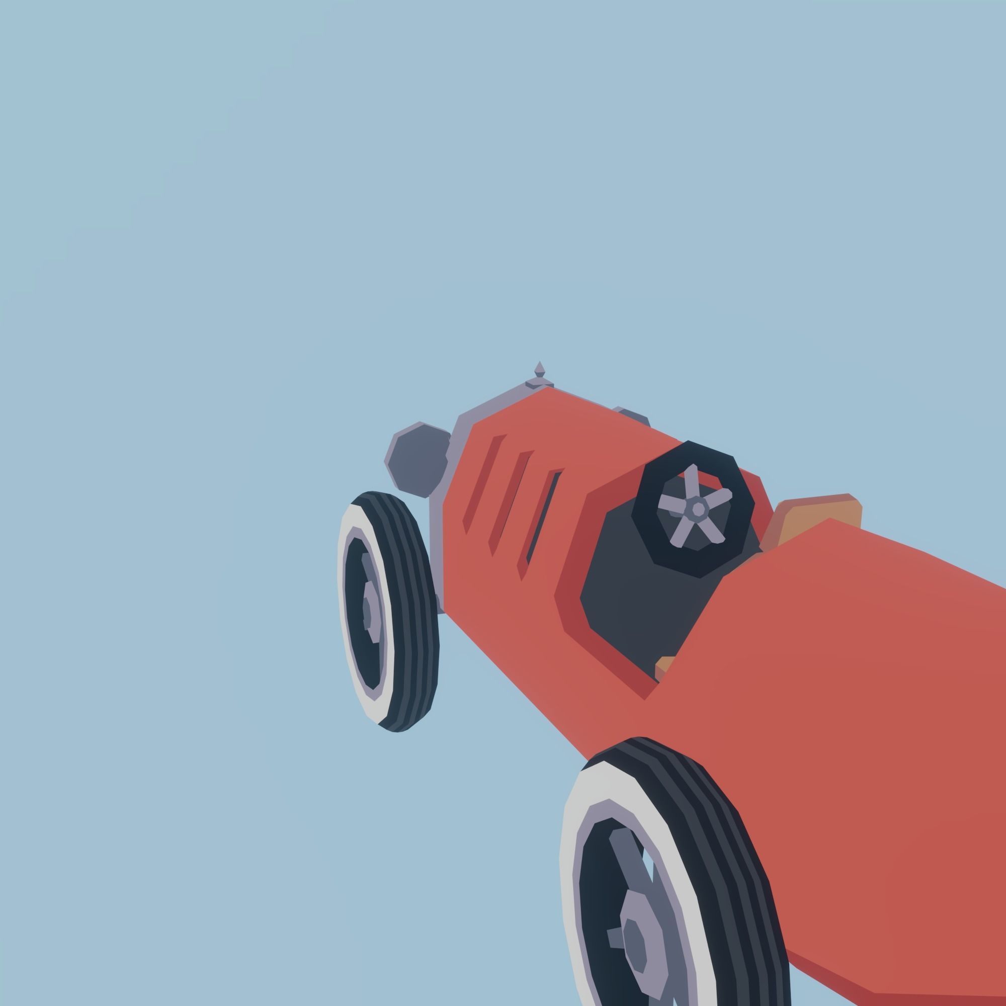 Toony Series - Vintage Car Low-poly 3D model_1