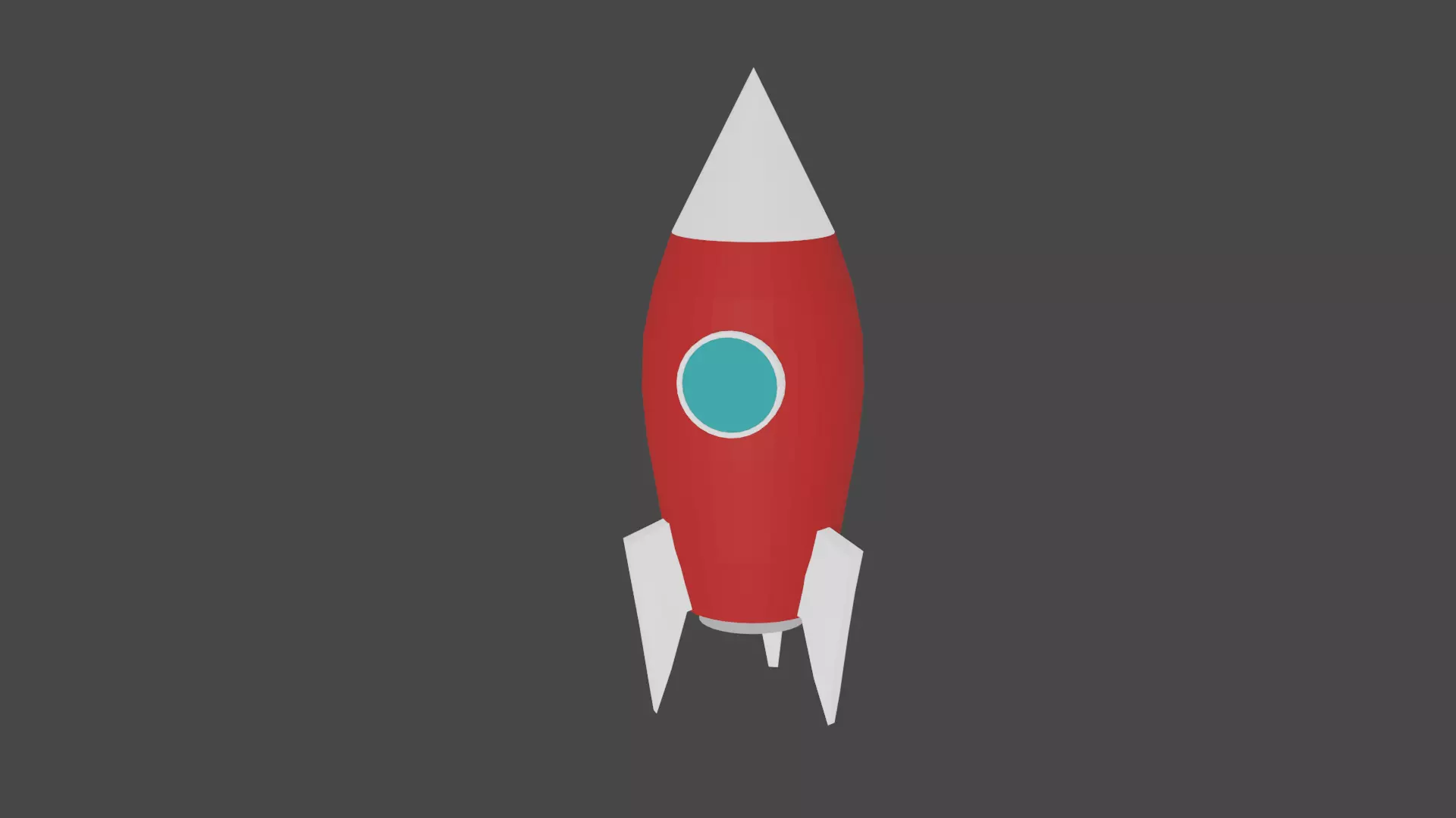 Low poly Rocket Low-poly 3D model_0