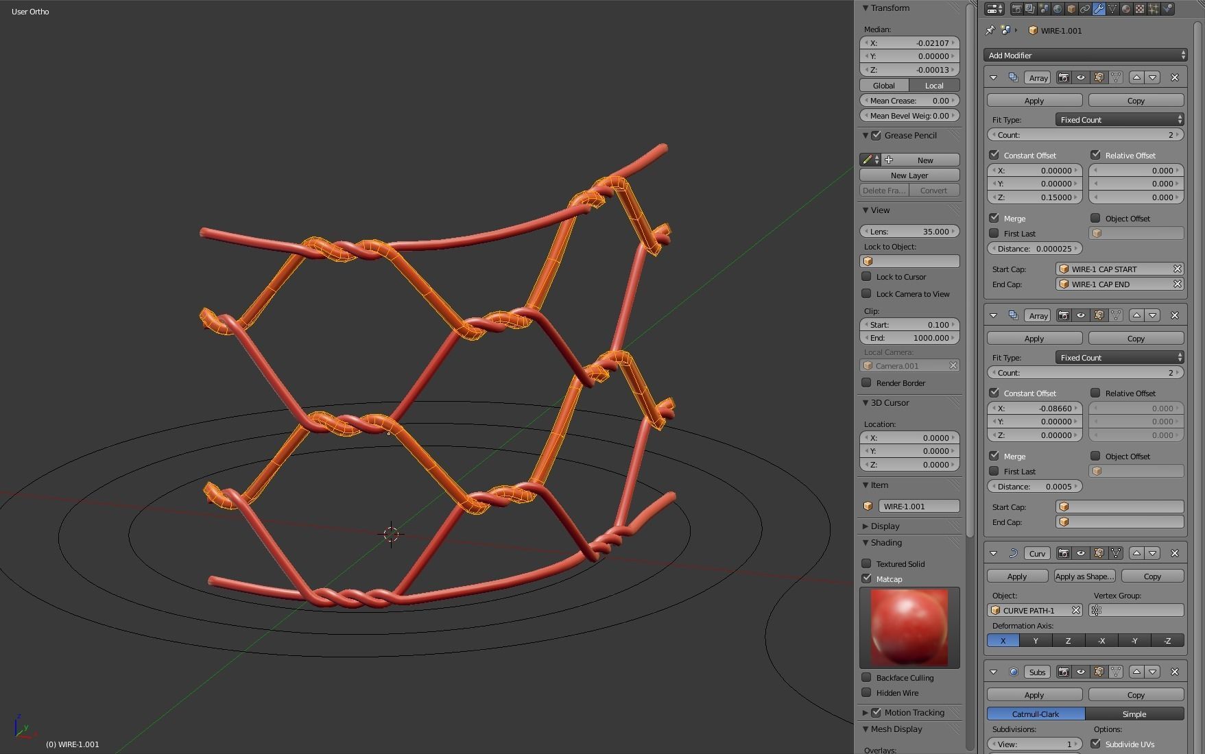 Adaptable Chicken Wire Mesh 3D model_11