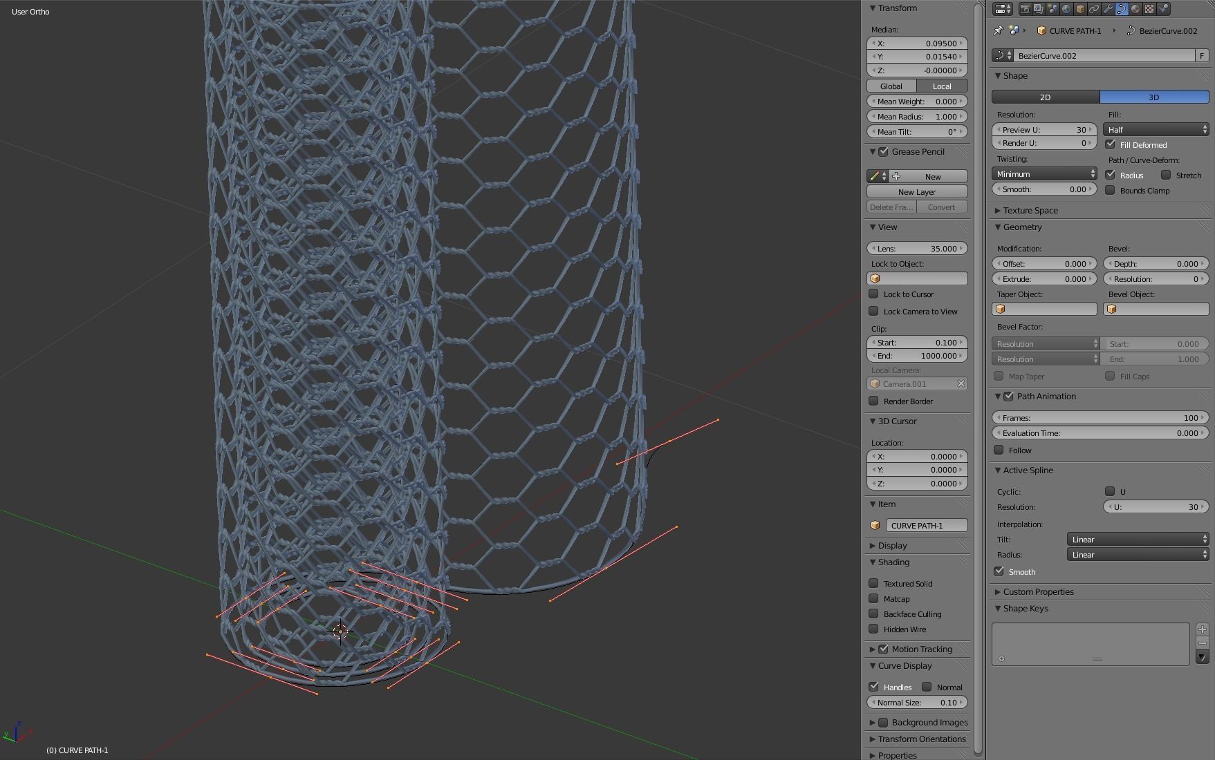 Adaptable Chicken Wire Mesh 3D model_12