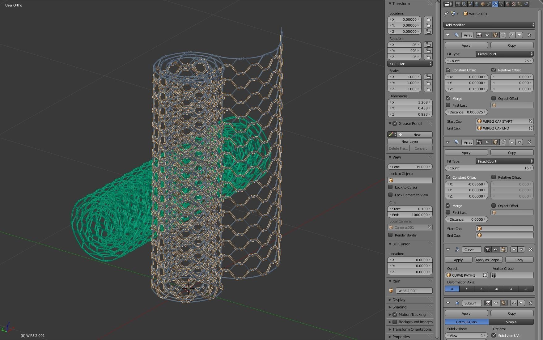 Adaptable Chicken Wire Mesh 3D model_16