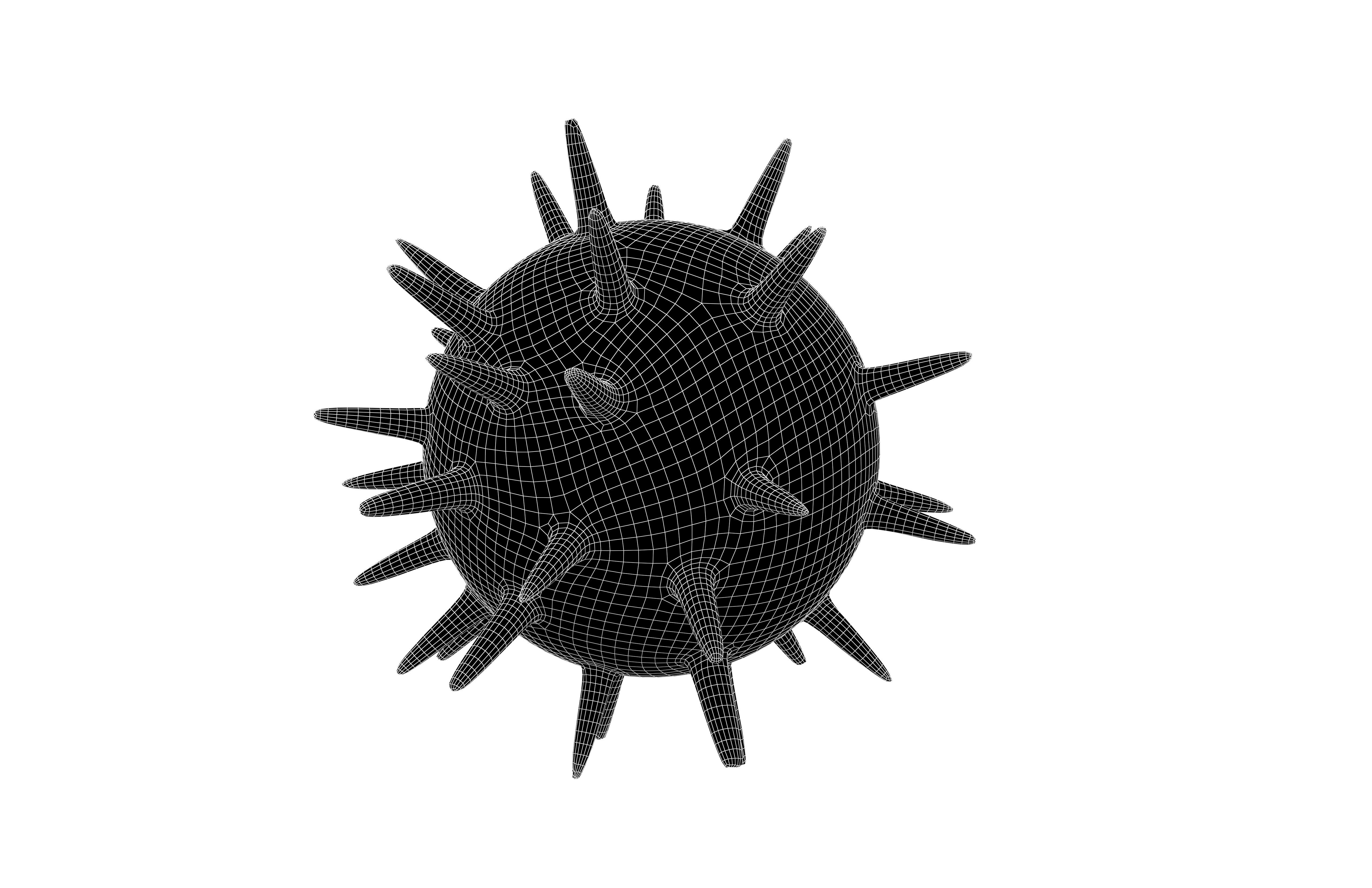 Virus v3 005 Low-poly 3D model_6