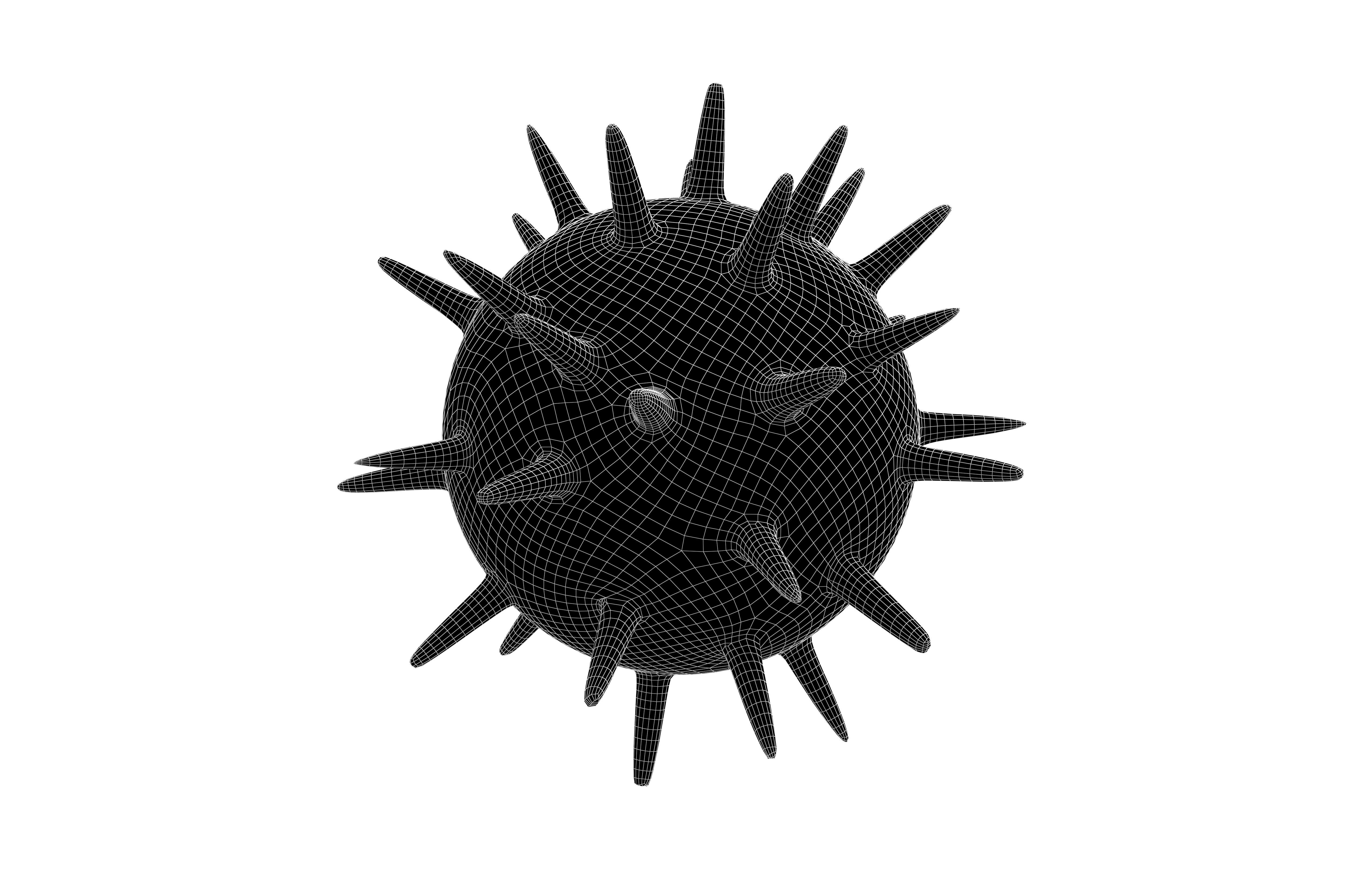 Virus v3 006 Low-poly 3D model_7