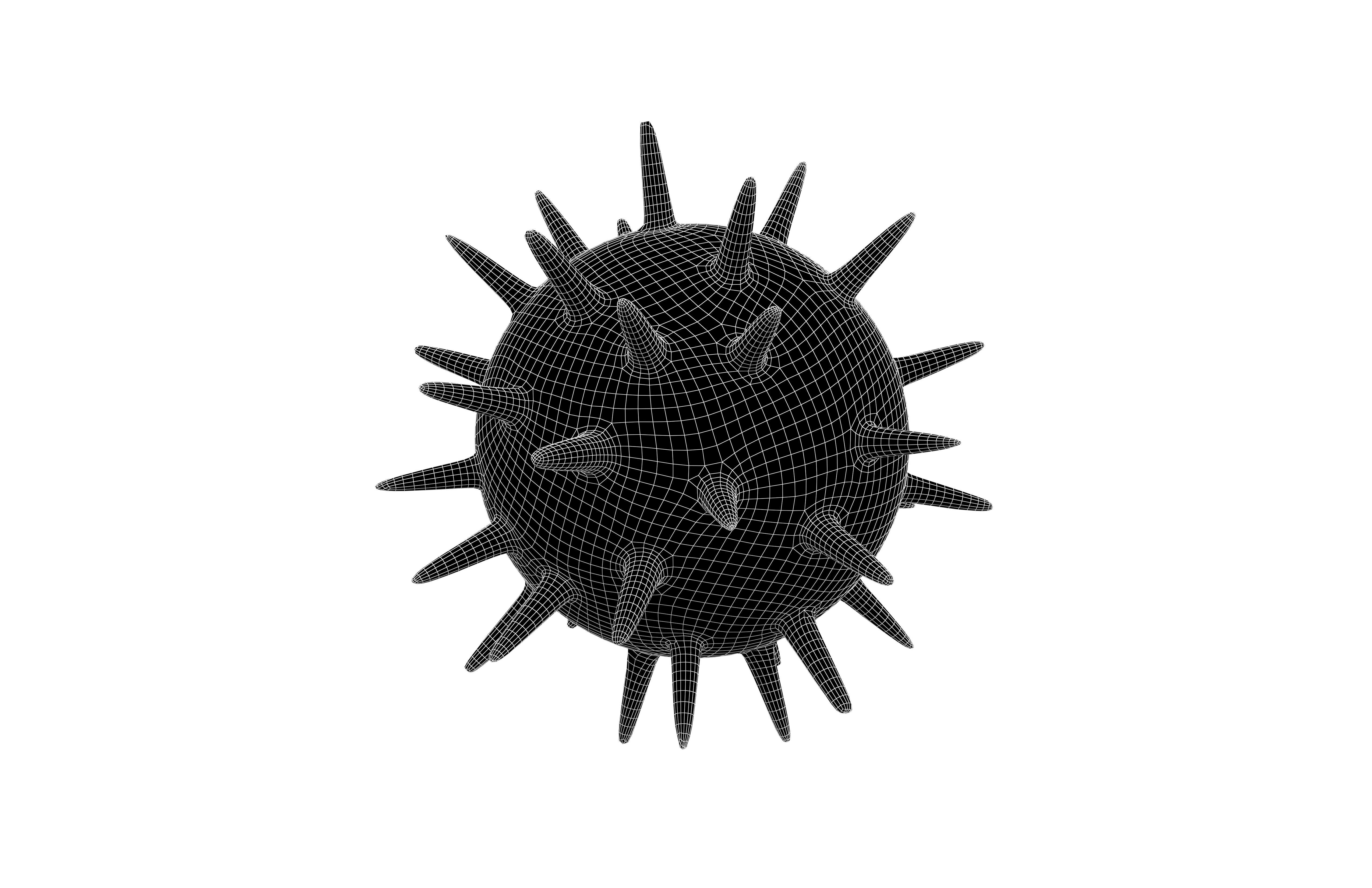 Virus v3 007 Low-poly 3D model_4