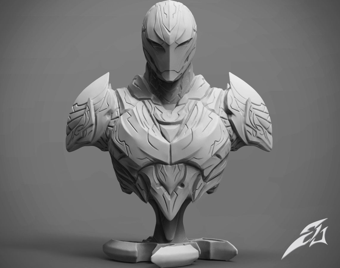 The Dark Armor Bust 3D print model_0
