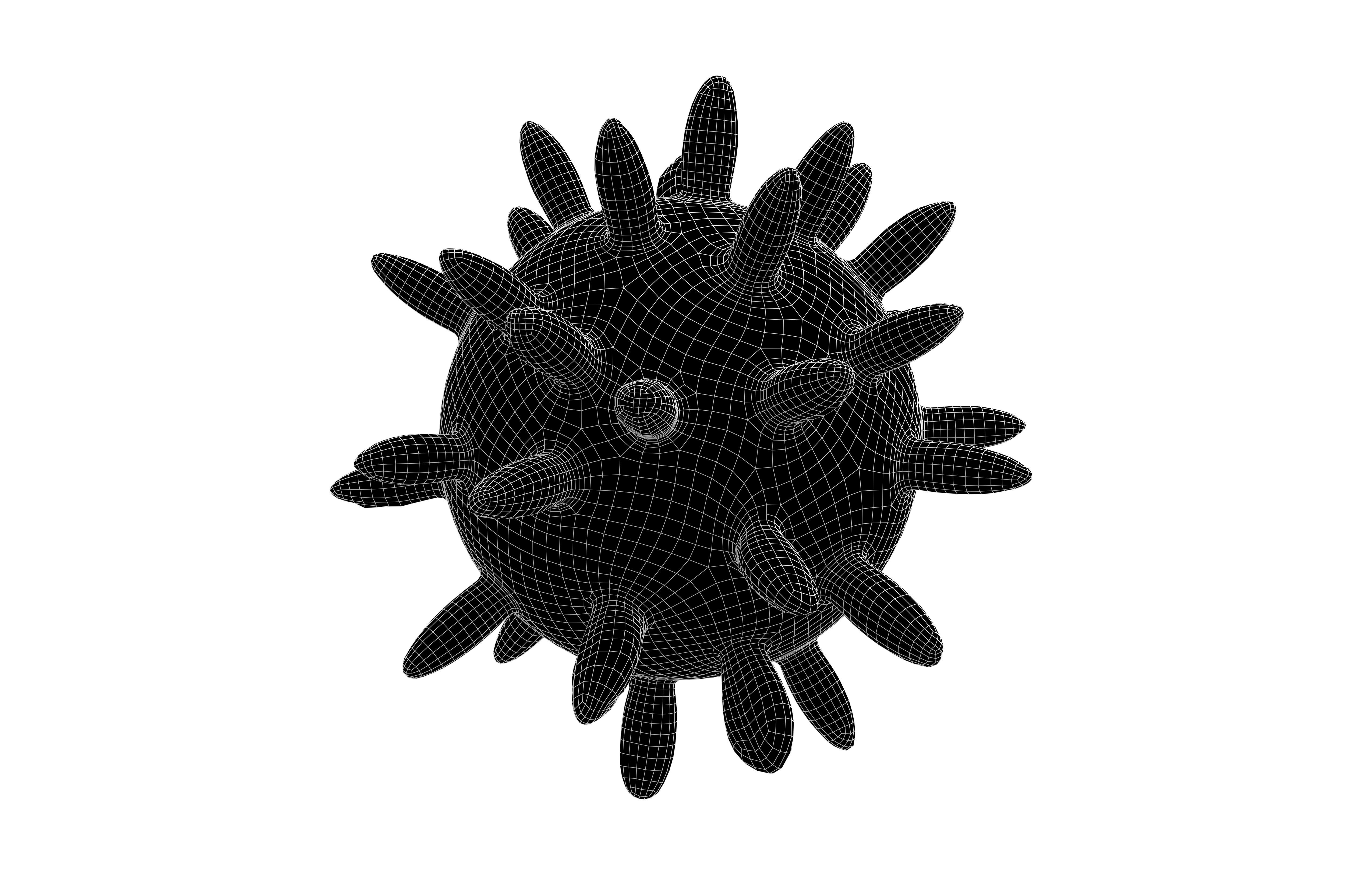Virus v4 001 Low-poly 3D model_7