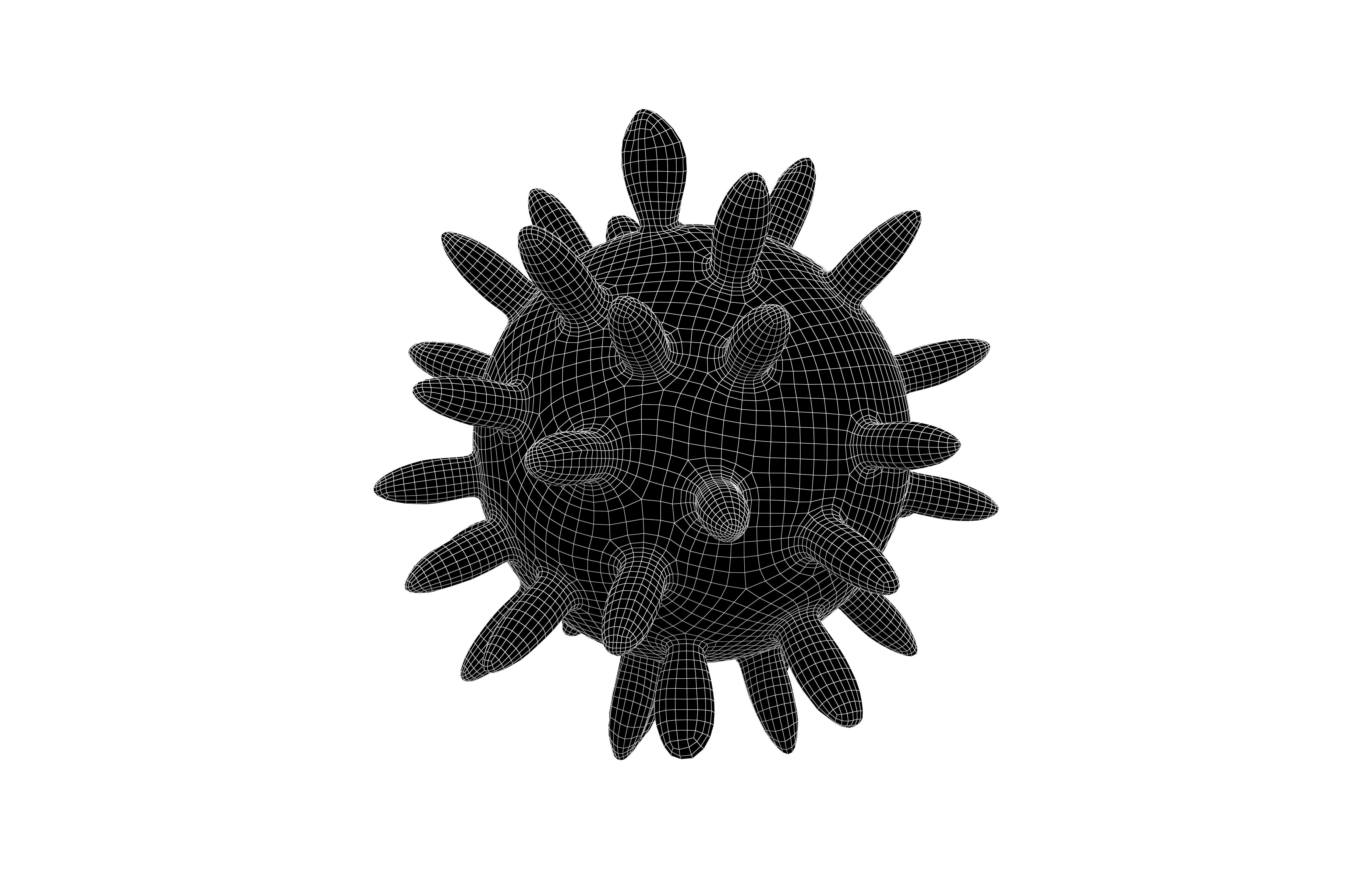 Virus v4 002 Low-poly 3D model_5