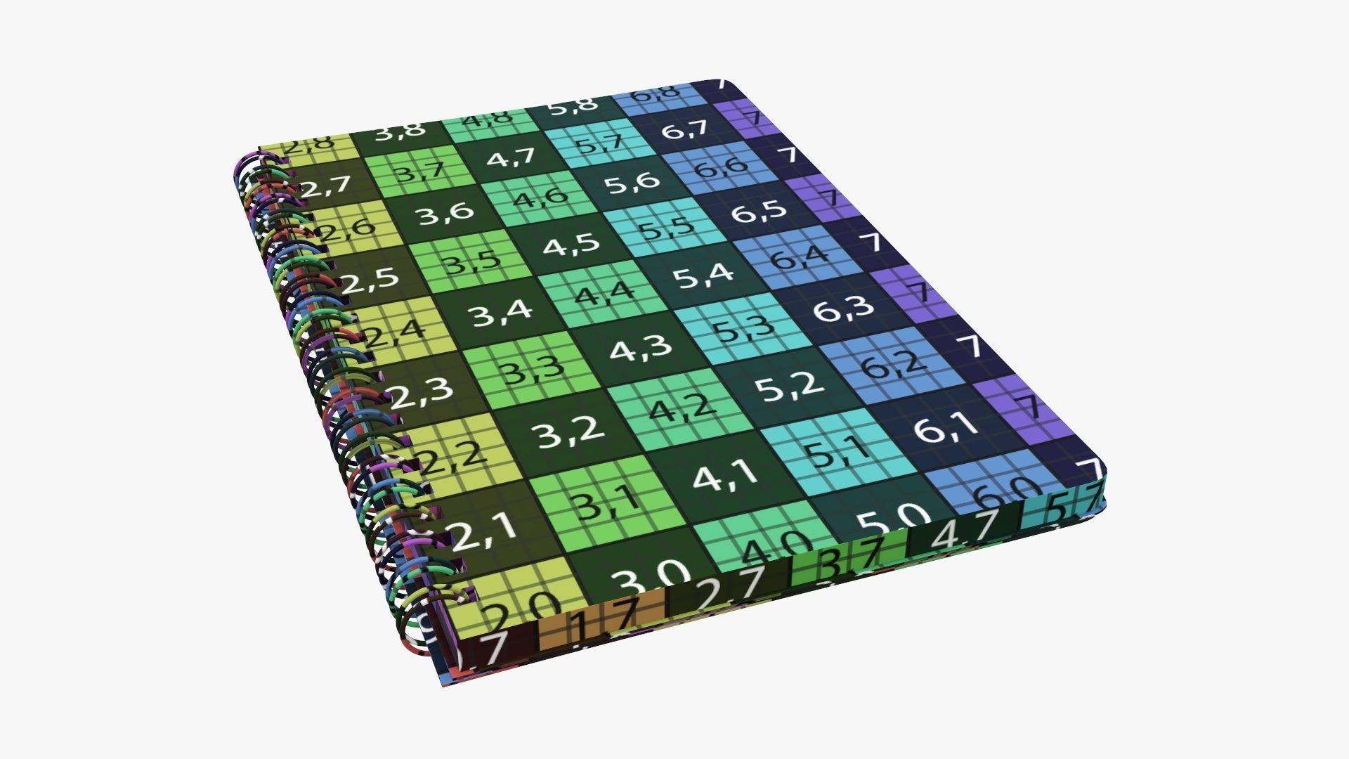 Sketchbooks with spiral on side open close 3D Model Collection_21