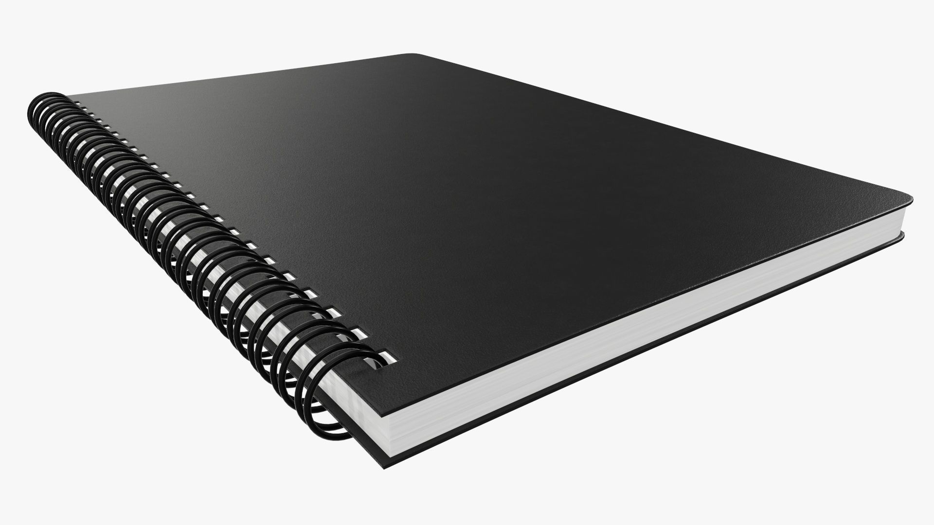 Sketchbooks with spiral on side open close 3D Model Collection_5