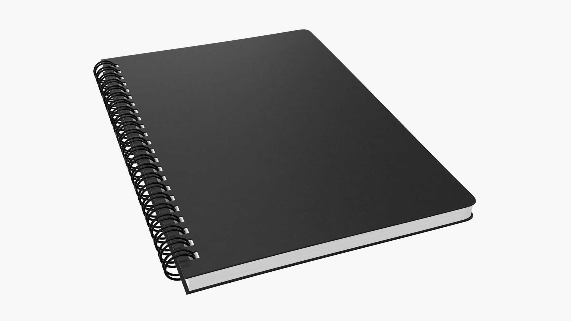 Sketchbooks with spiral on side open close 3D Model Collection_4