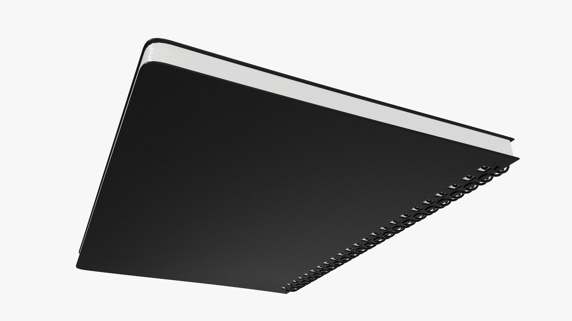 Sketchbooks with spiral on side open close 3D Model Collection_7