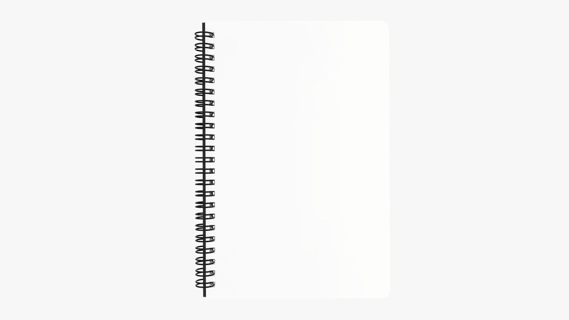 Sketchbooks with spiral on side open close 3D Model Collection_9
