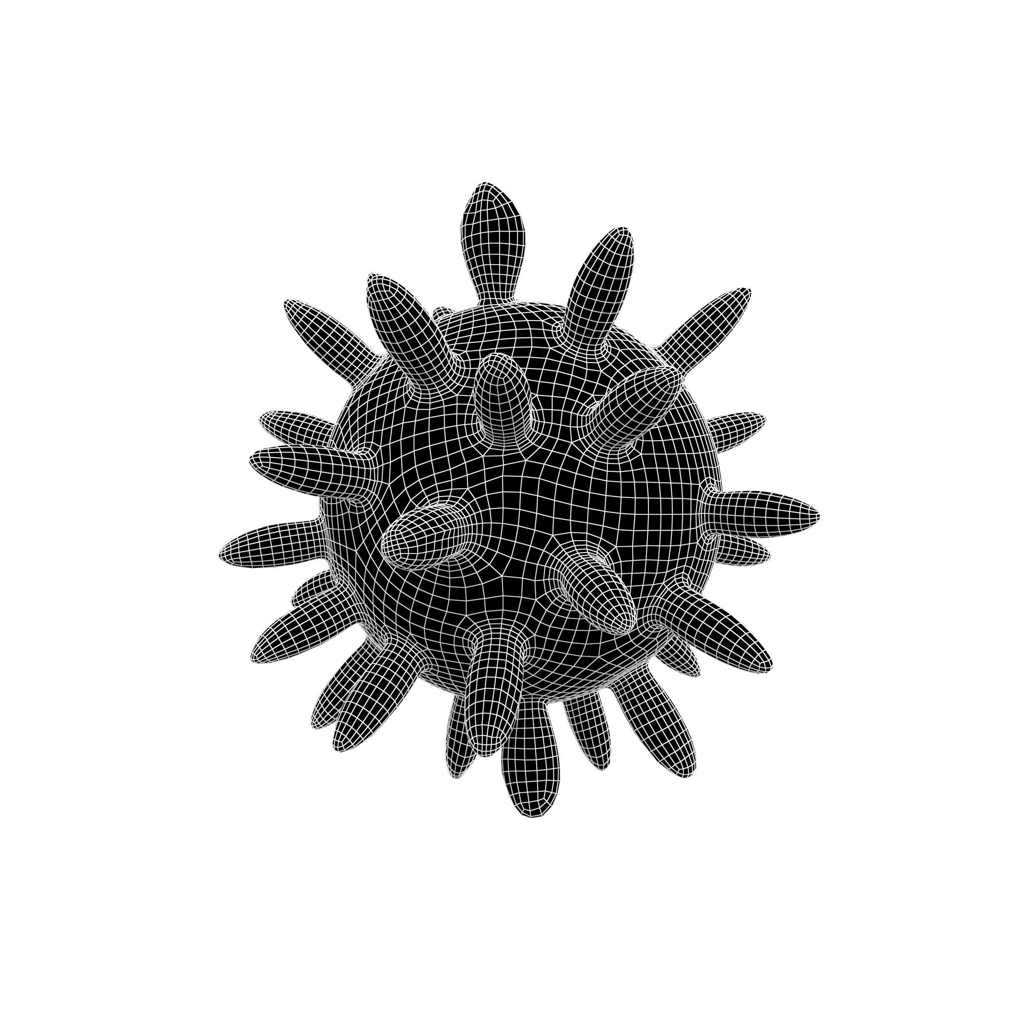 Virus v4 008 Low-poly 3D model_4