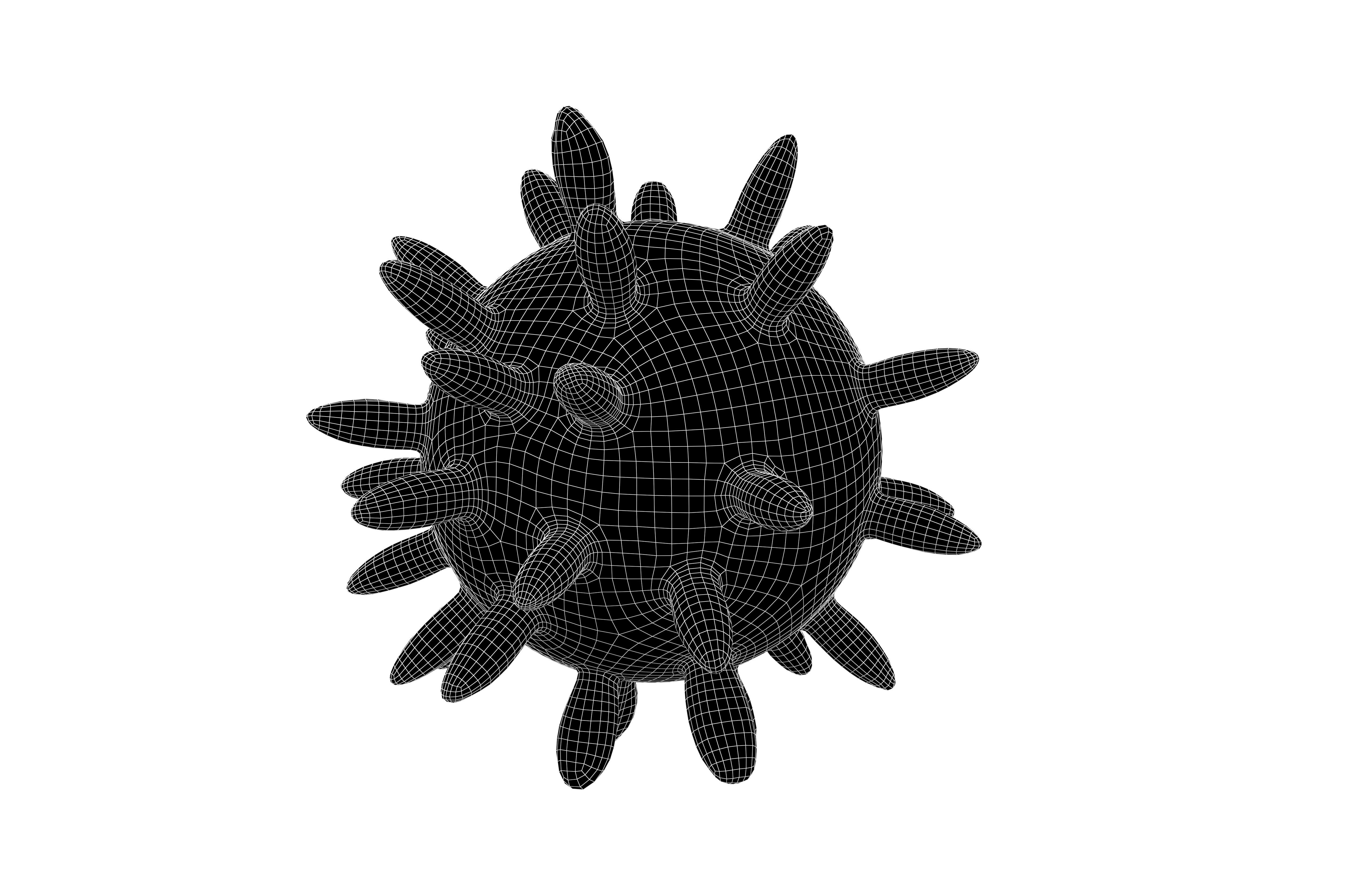 Virus v4 008 Low-poly 3D model_6