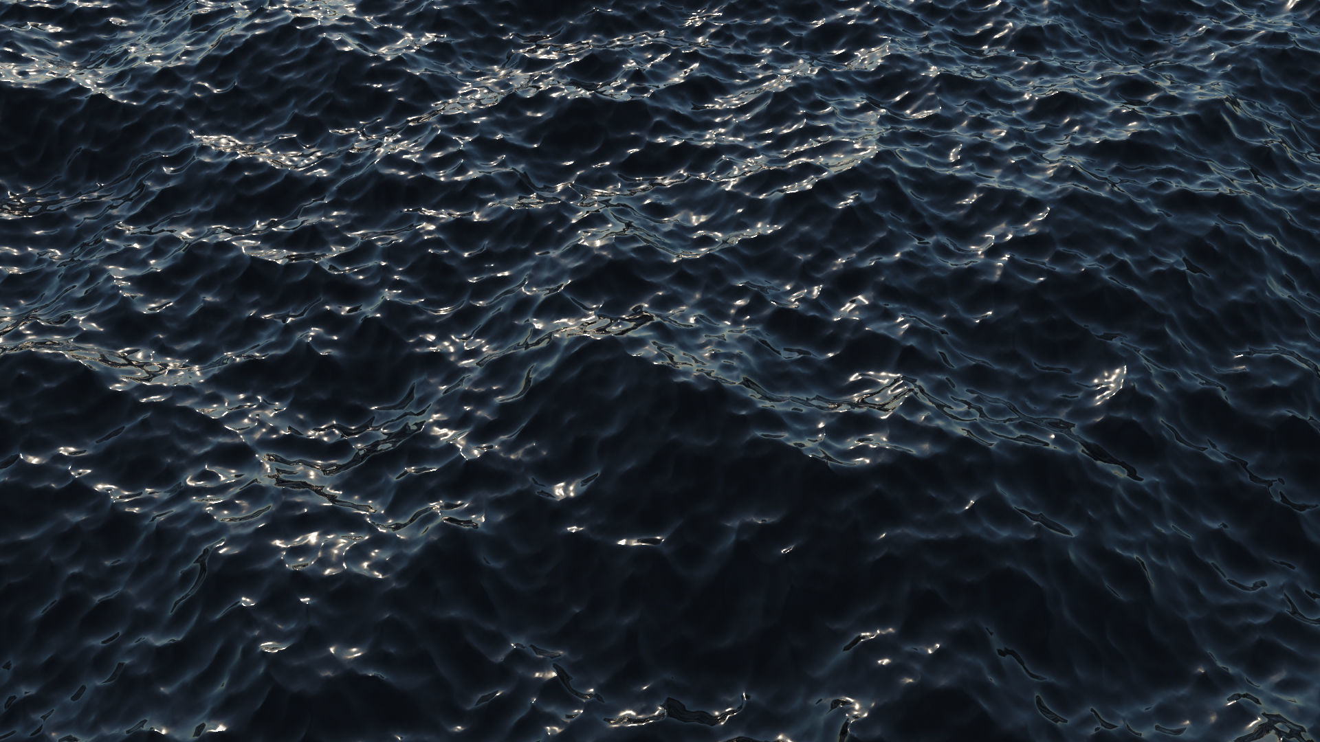 No plugin animated 3d ocean 3D model_4