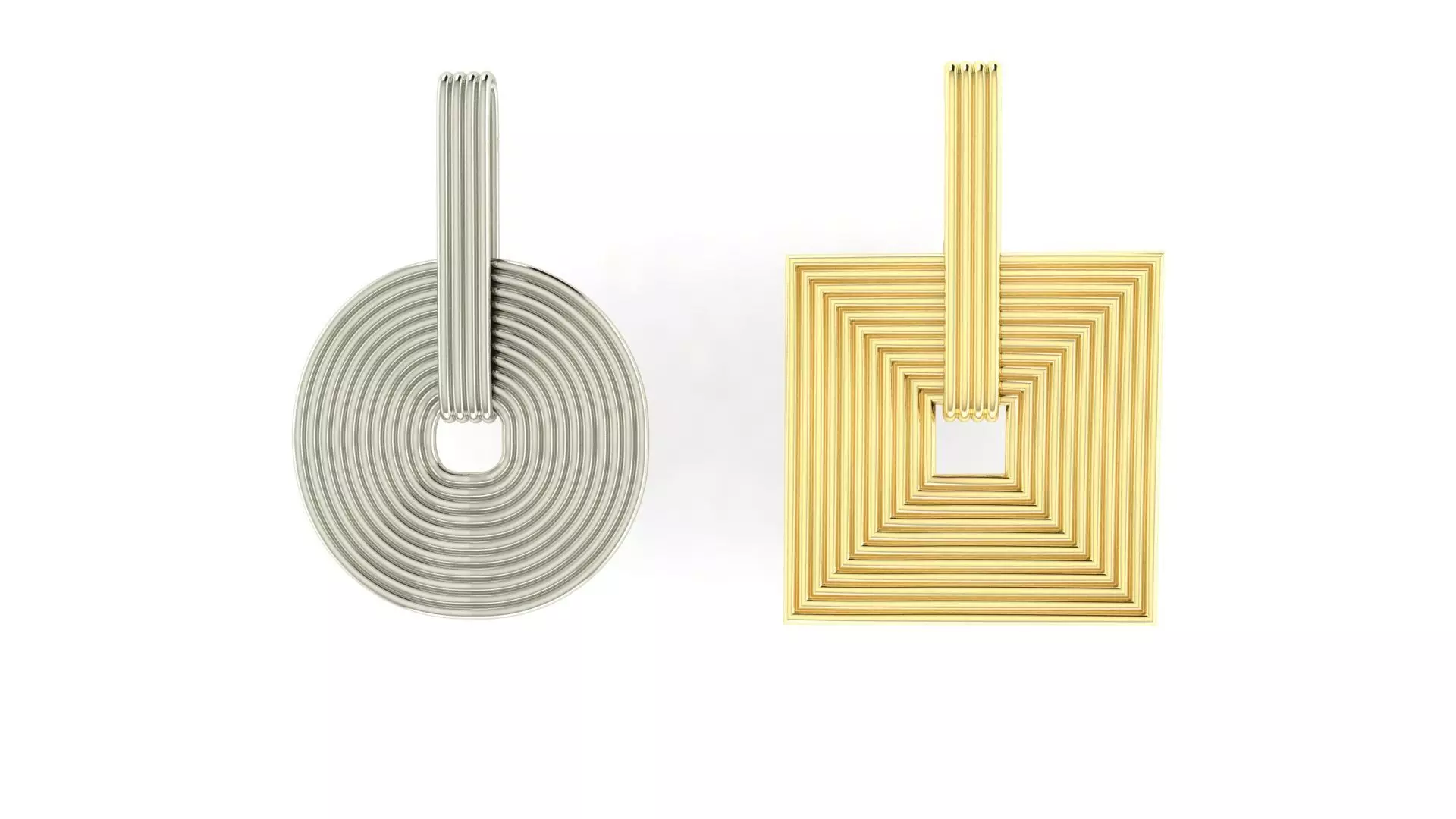 Pedants and Earrings set Sunny day 3D print model