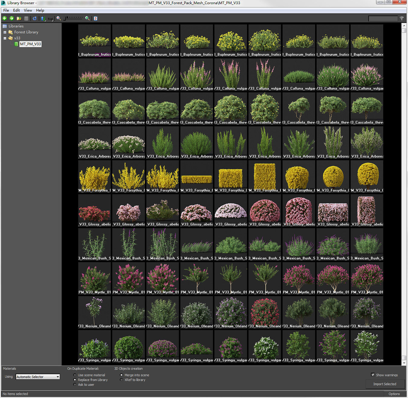 Garden shrub flowers Collection- Include GrowFX and Mesh file  3D model_5