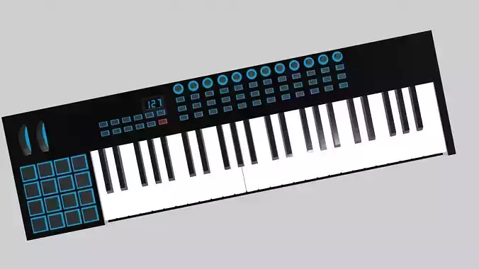 MIDI Keyboard Controller Alesis VI49 Free 3D model