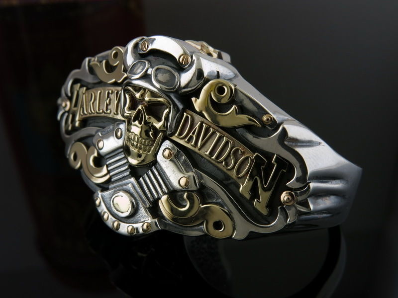Ring Harley Davidson motors  3D print model_6