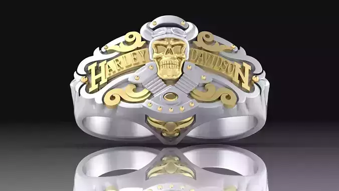 Ring Harley Davidson motors  3D print model