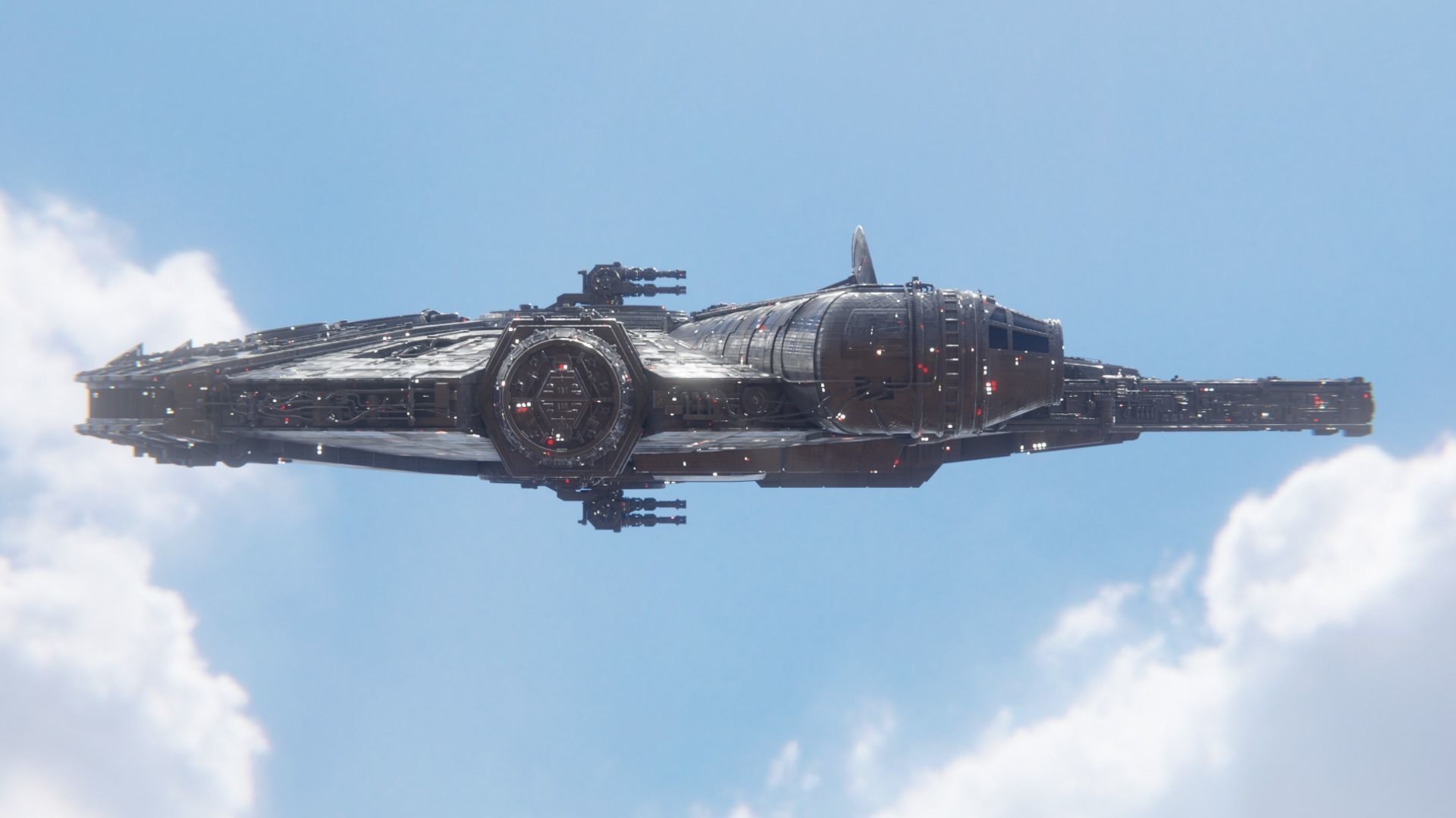 Millennium Falcon - Game Ready Low-poly 3D model_19