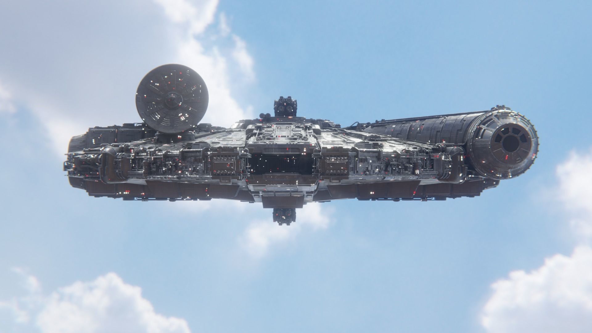 Millennium Falcon - Game Ready Low-poly 3D model_20