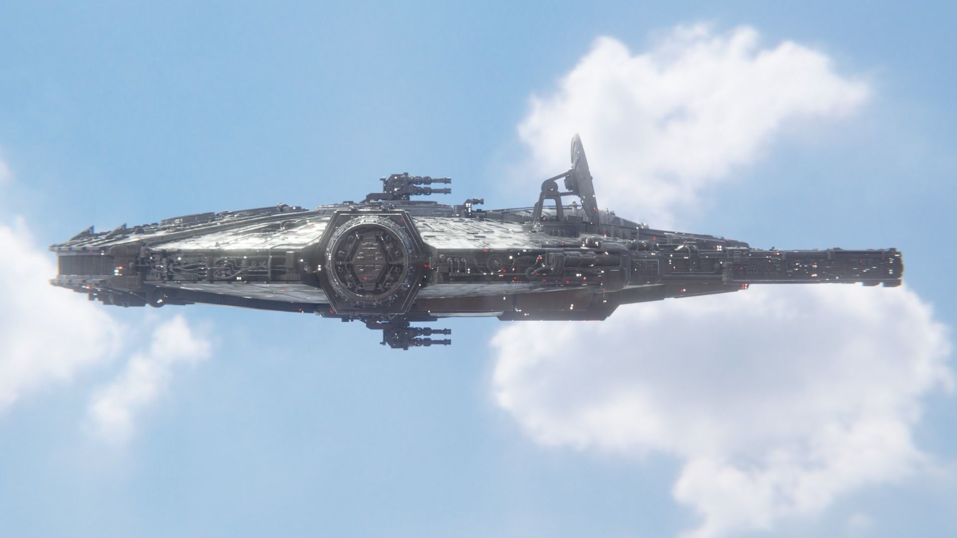 Millennium Falcon - Game Ready Low-poly 3D model_18