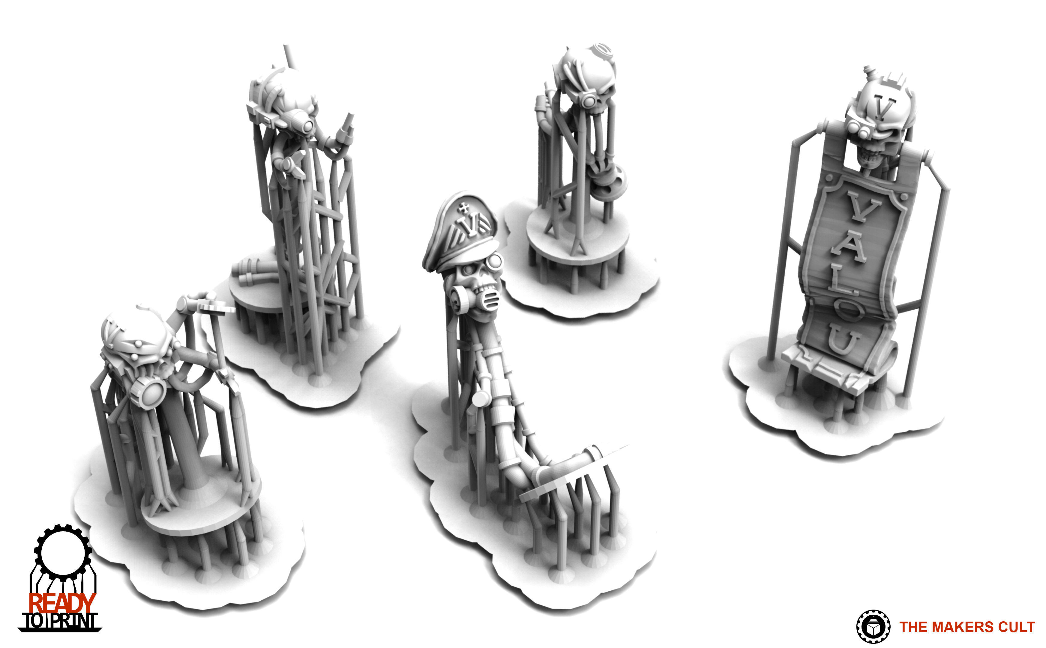 Valour Korps - Skull Bots 3D print model_1