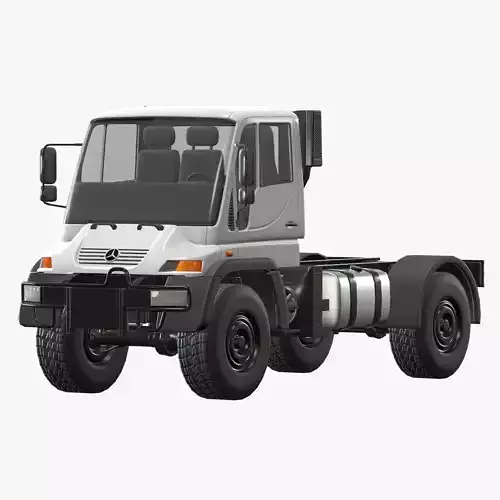 Mercedes Benz Unimog U500 Chassis Low-poly 3D model