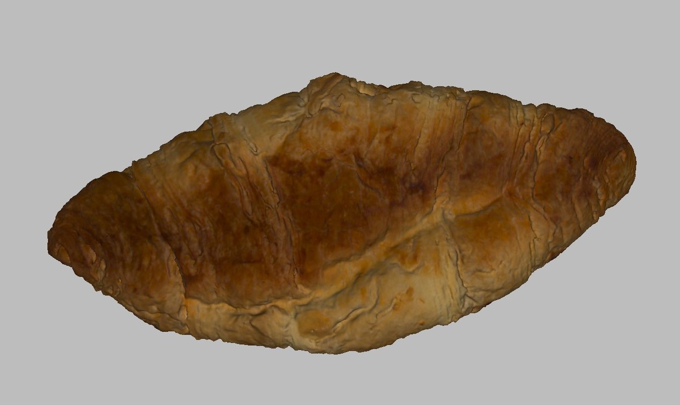 Croissant Low-poly 3D model_2