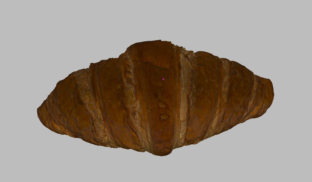 Croissant Low-poly 3D model_1