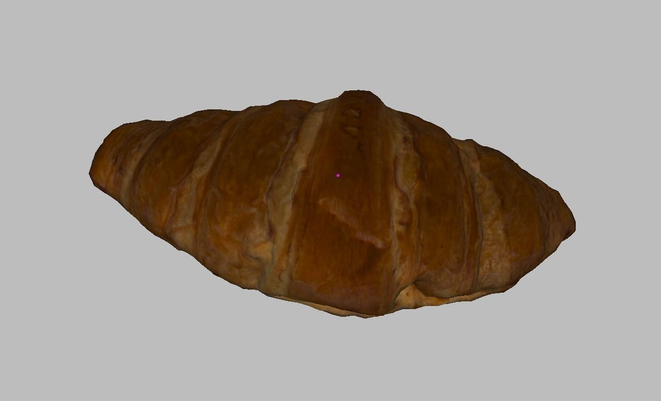 Croissant Low-poly 3D model_5