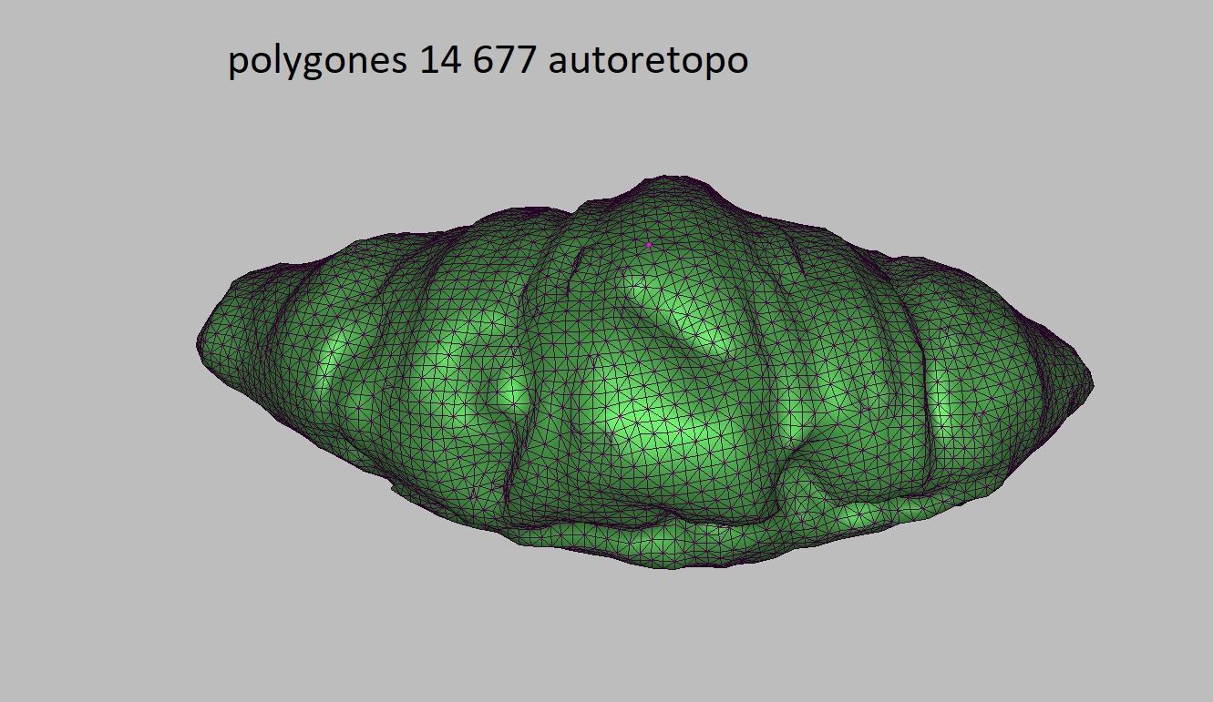 Croissant Low-poly 3D model_4