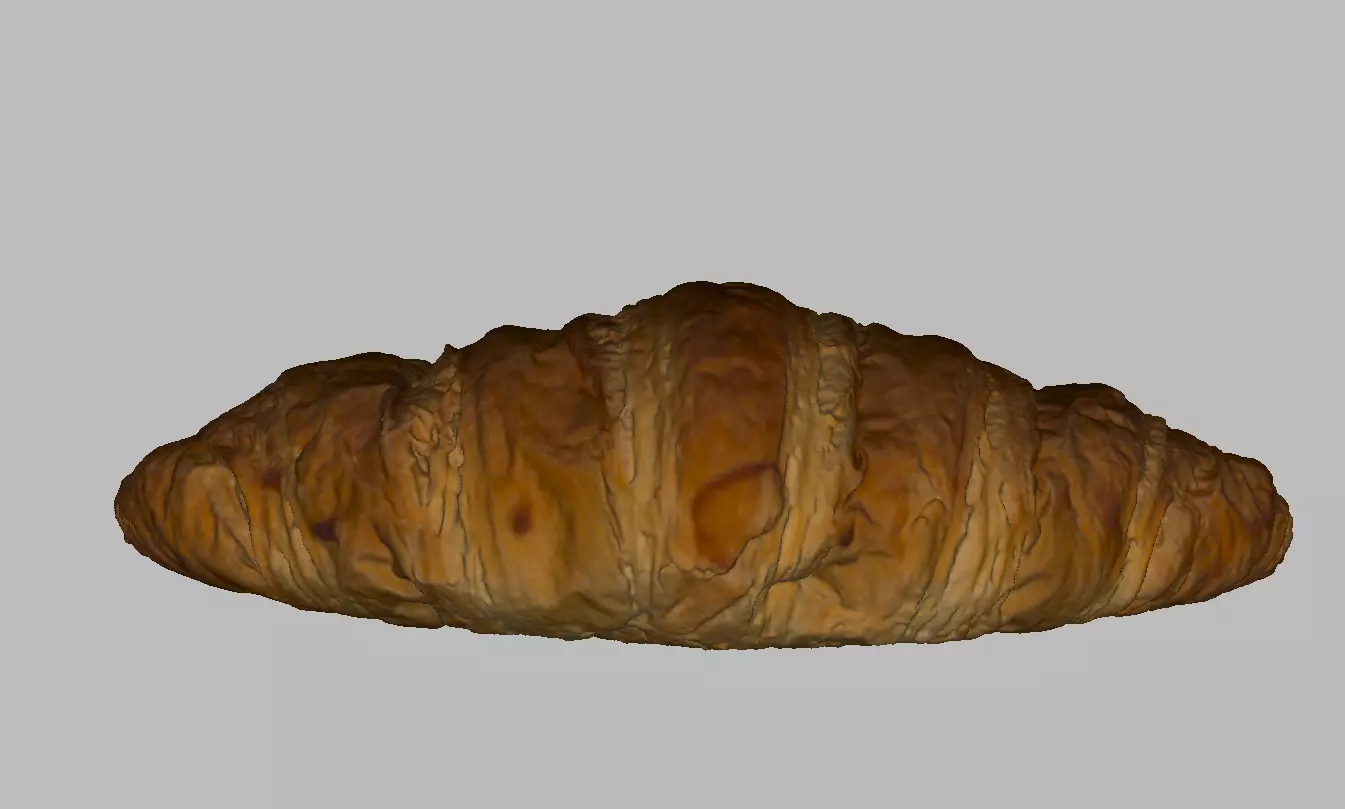 Croissant Low-poly 3D model_0