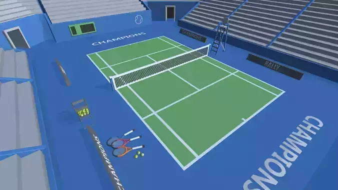 Hyper Casual Tennis Court