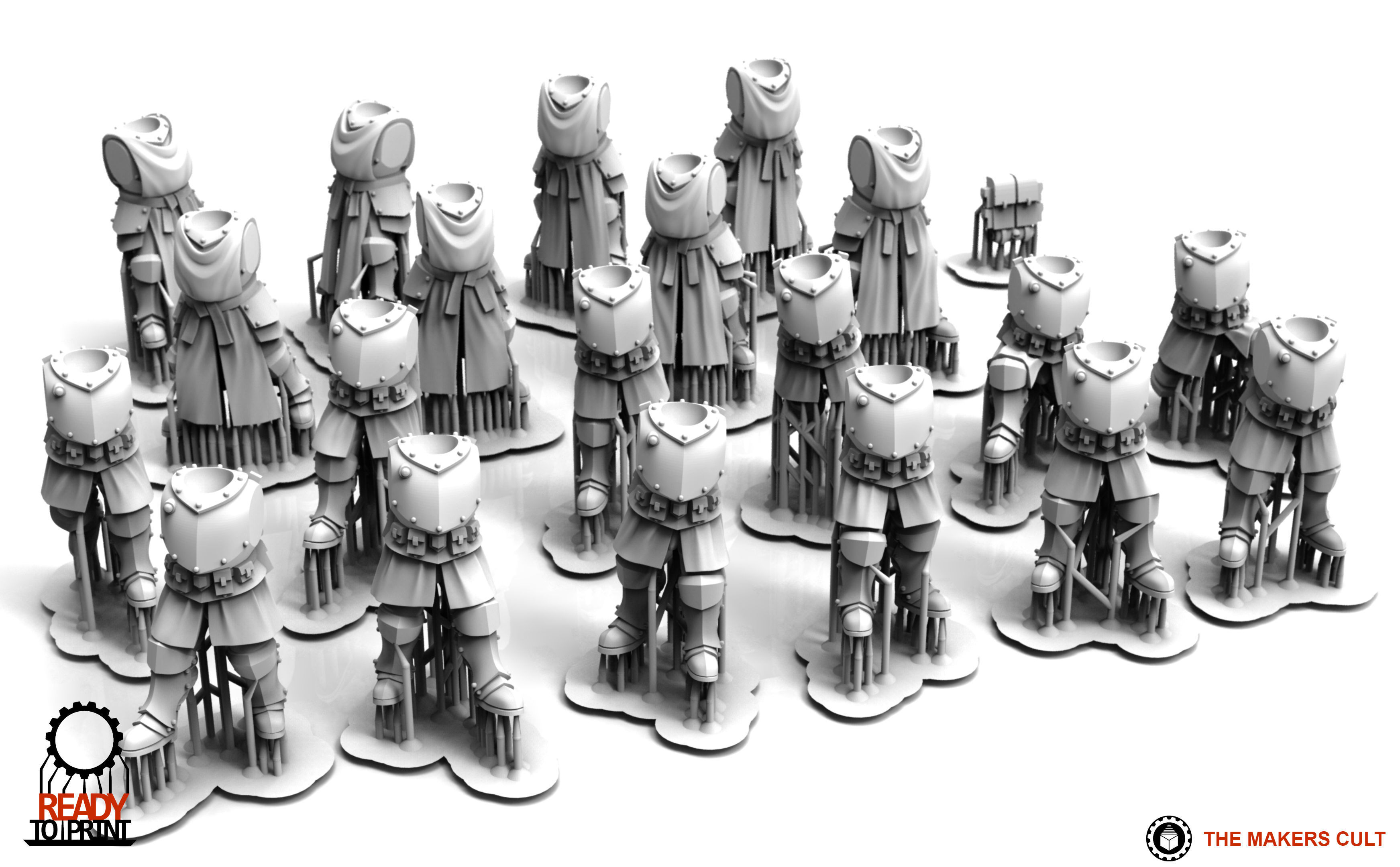 Feudal Guard - Upgrade Pack 2 3D print model_1