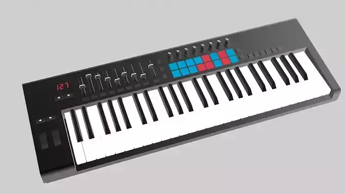 MIDI Keyboard Controller Novation Launchkey 49 Mk2 Free 3D model