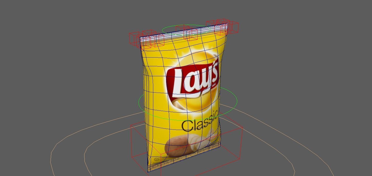 Lays snack pack  RIG chips pack Low-poly 3D model_4