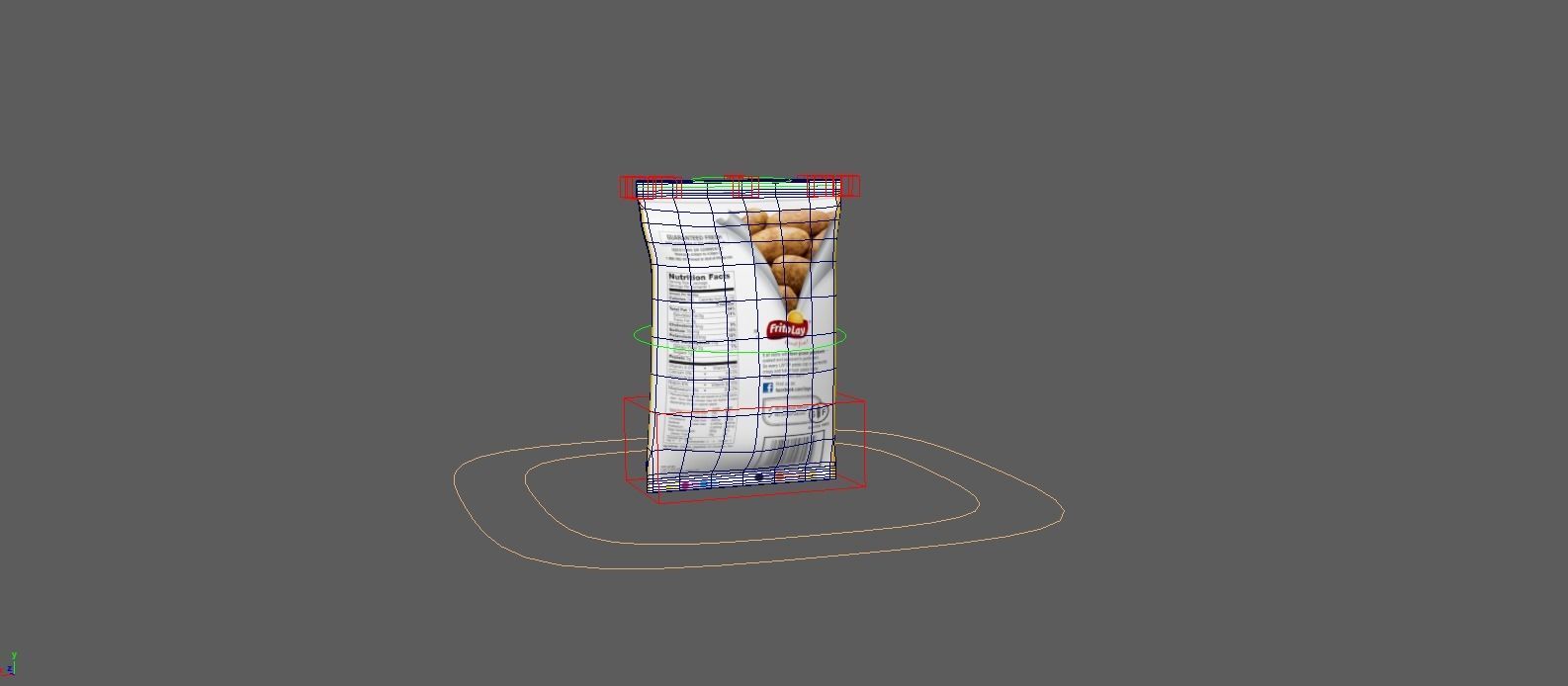 Lays snack pack  RIG chips pack Low-poly 3D model_2