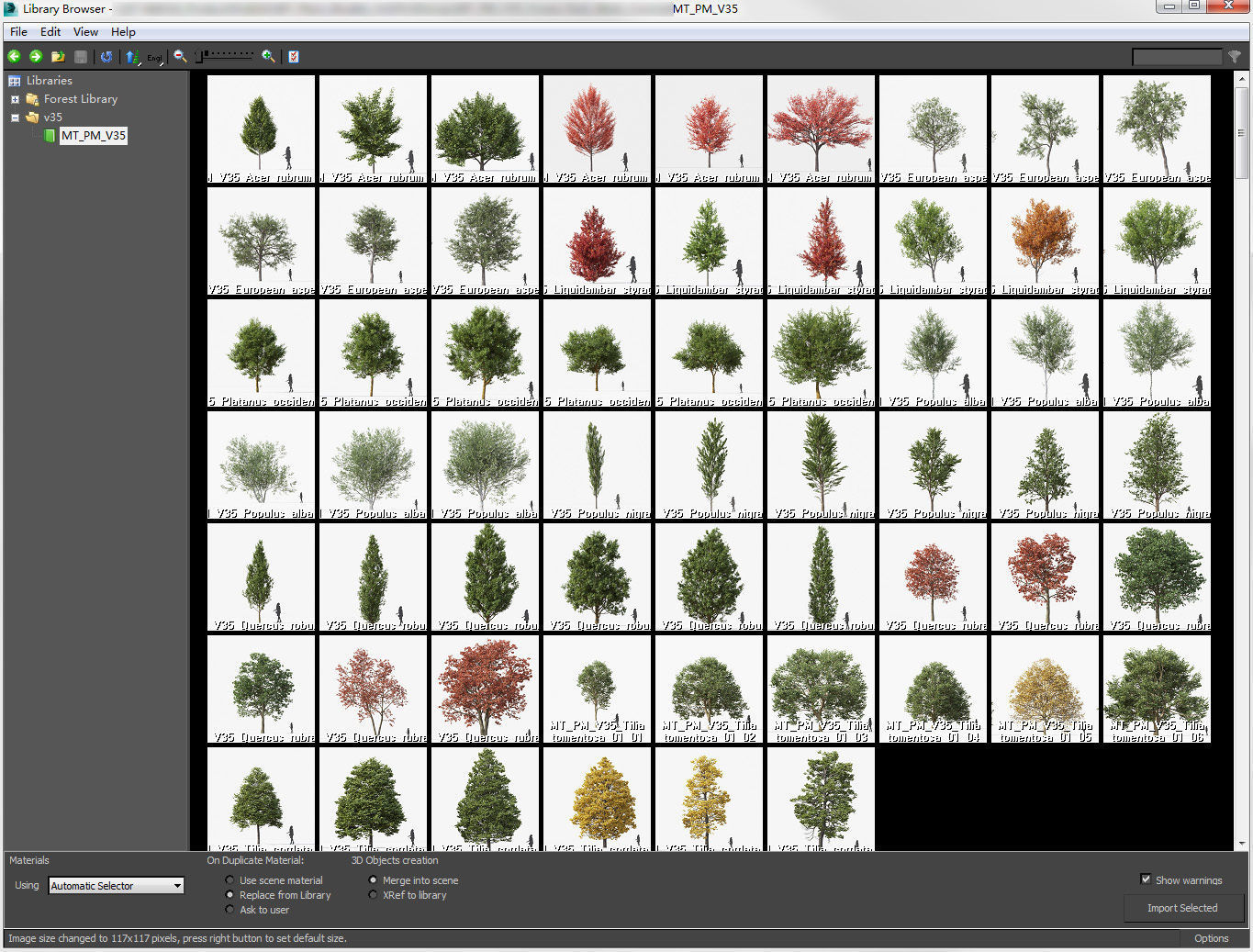 Street tree Collection - Include GrowFX and Mesh file  3D model_2