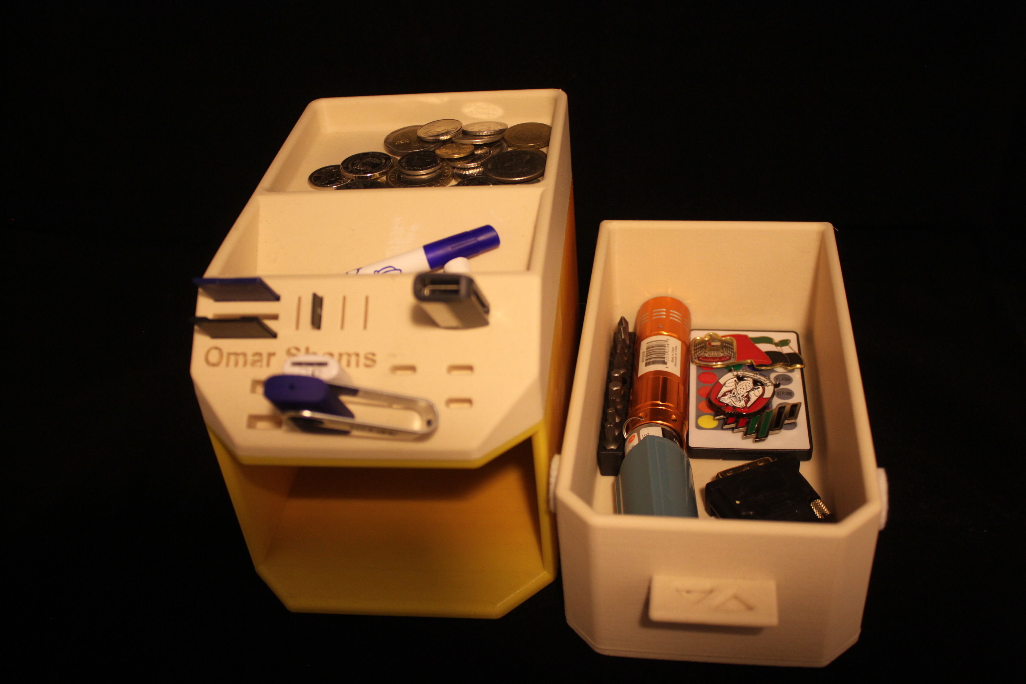 stationary Box With Storage for Flash drives and more 3D print model_4