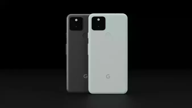 Google Pixel 5 in All Official Colors Low-poly 3D model