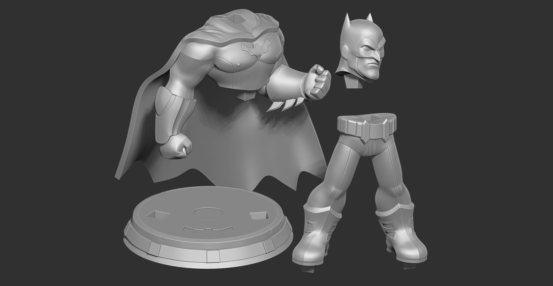 Batman Chibi 3D print model_2