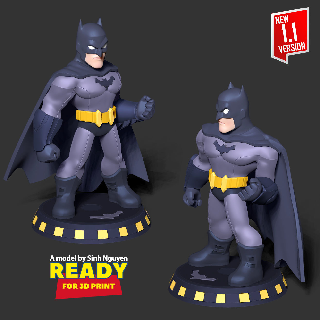 Batman Chibi 3D print model_1
