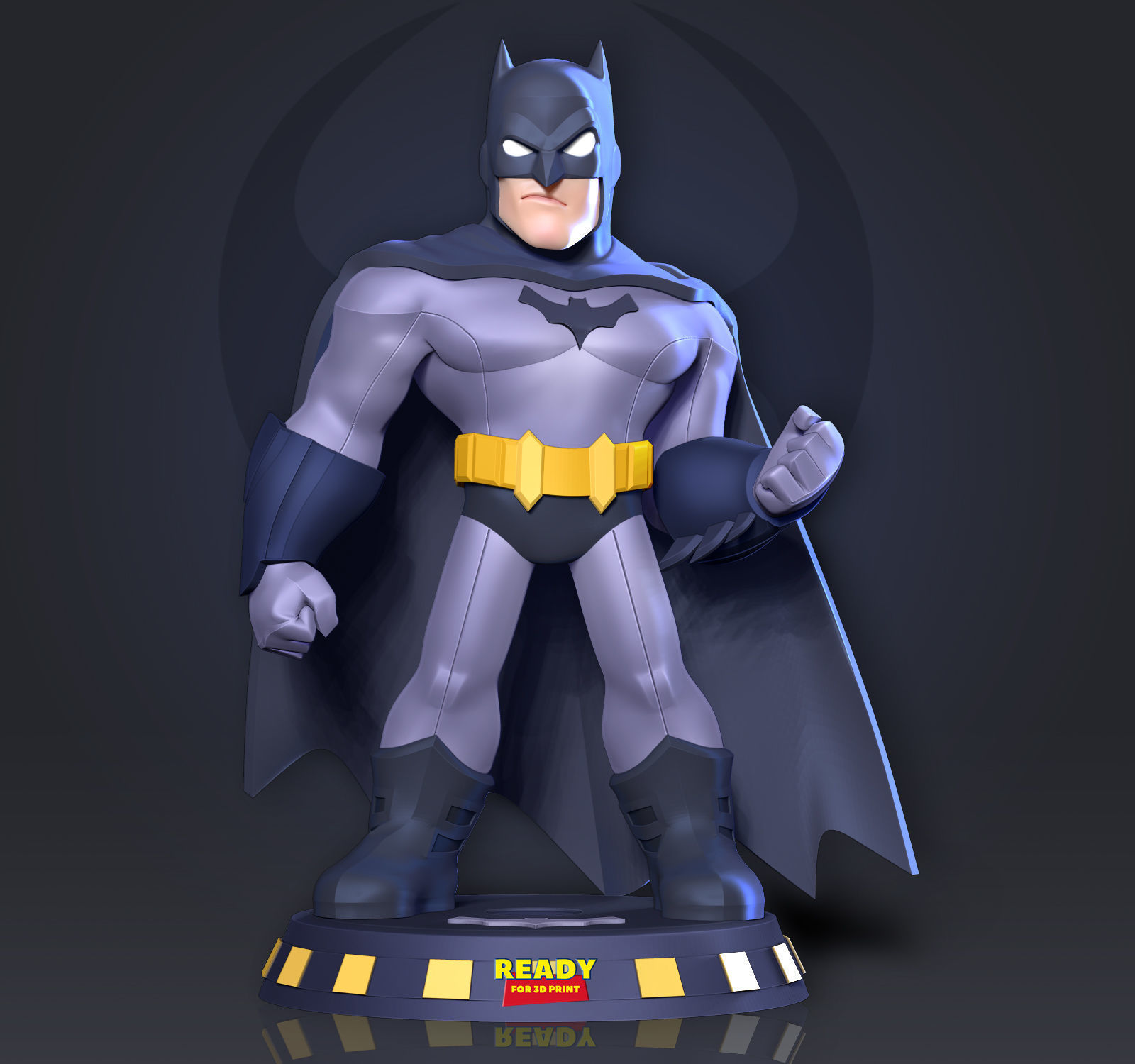 Batman Chibi 3D print model_7