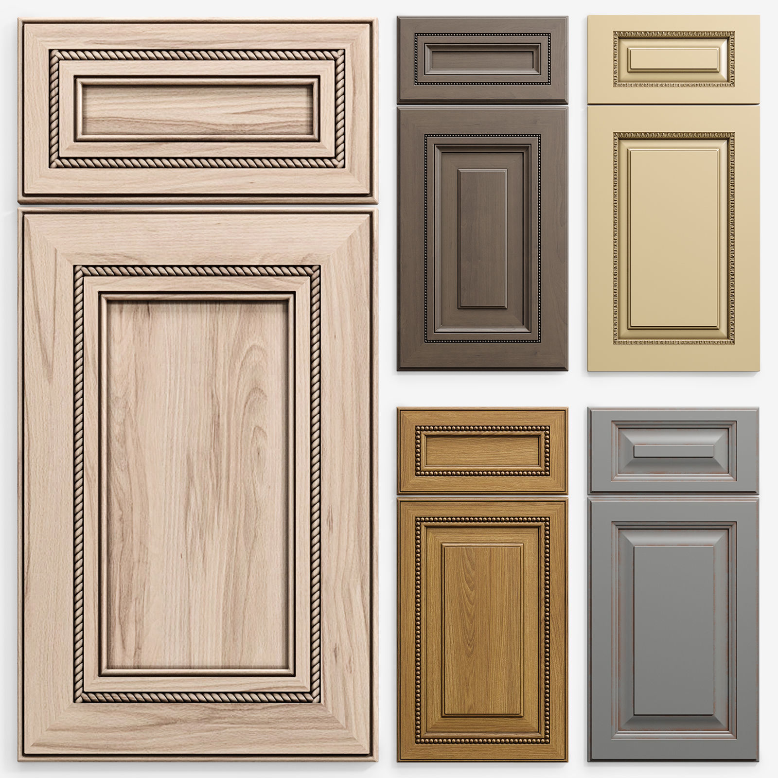 Cabinet Doors Set 8 3D model | CGTrader