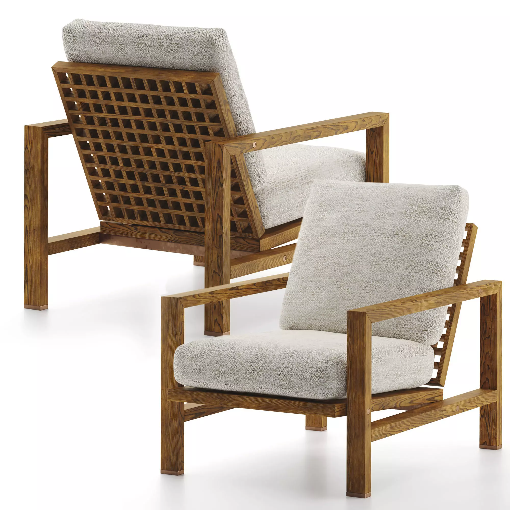 Minotti Armchair Quadrado 3D model_0