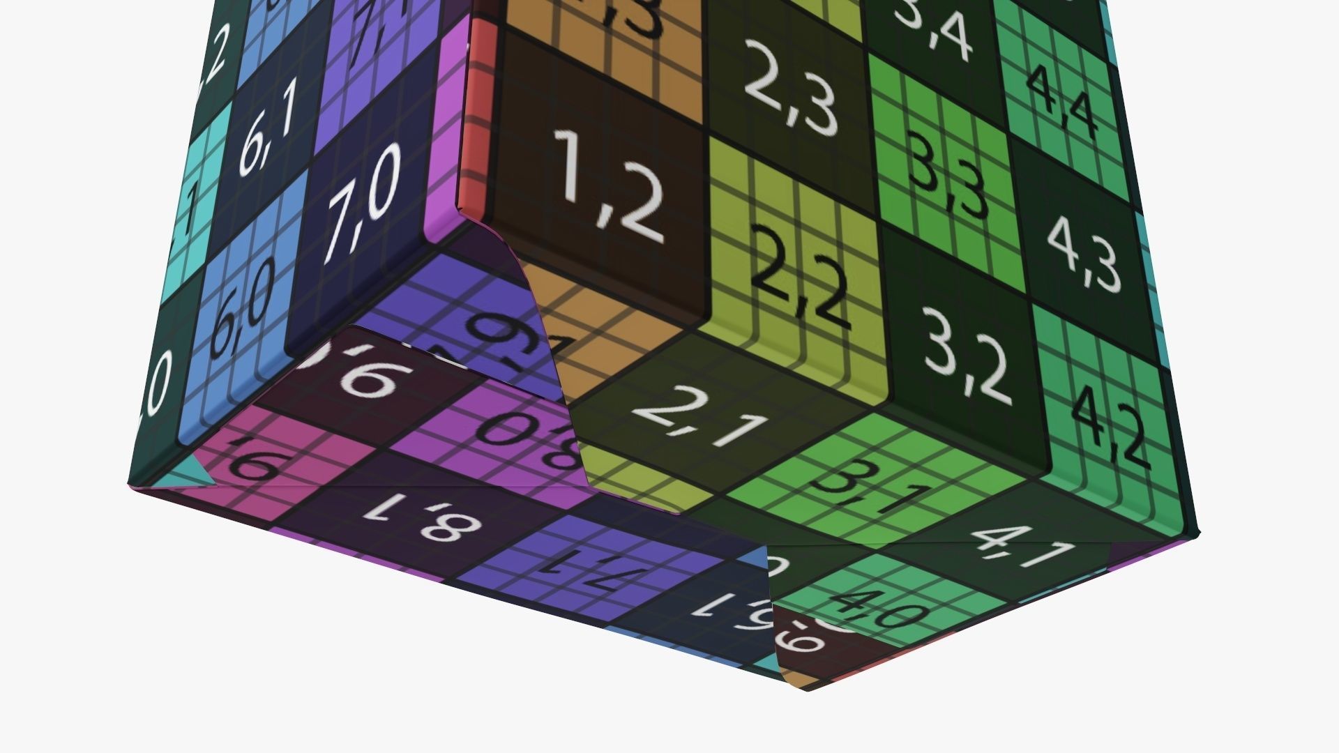 Cookie box regular cardboard 3D model_14